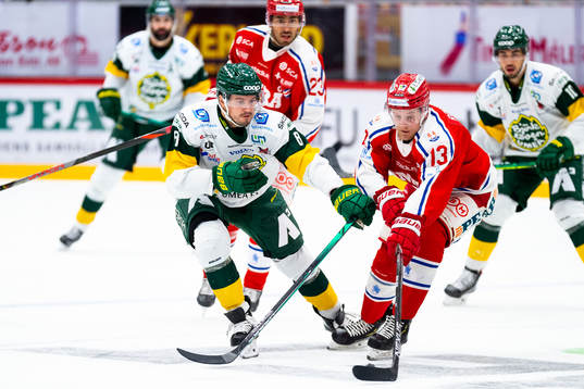 Björklövens Alexander Deilert och Timrås Hugo Reinhardt