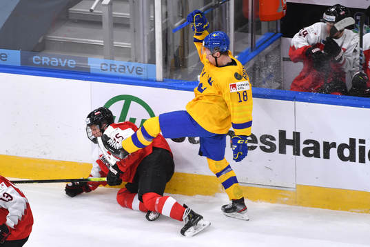 Lucas Raymond of Sweden and Lukas Necesany of Austria