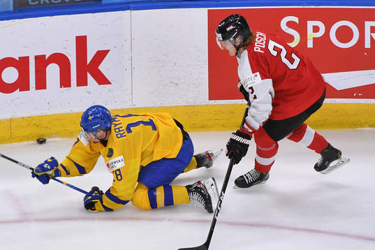 Bernhard Posch of Austria takes a penalty against Lucas