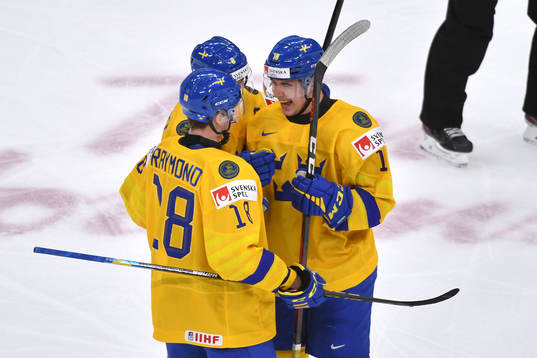 Lucas Raymond, Victor Söderström and Alexander Holtz of