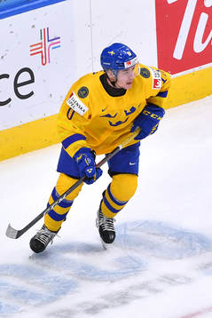 Alexander Holtz of Sweden skates