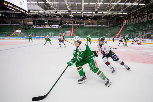 Rögles Erlend Lesund och Frölundas Simon Edvinsson