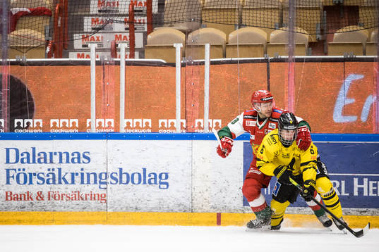 Moras Mattias Nörstebö  och Västerås Gabriel Kangas