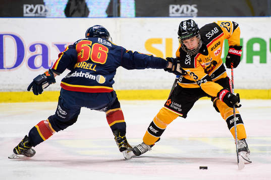 Djurgårdens Robin Norell och Luleås Fabian Lysell