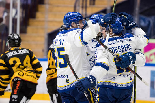 Leksands spelarna jublar