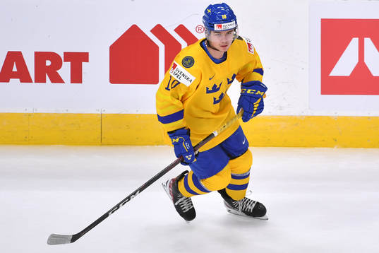 Alexander Holtz of Sweden skates