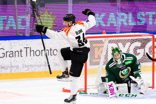 Brynäs Linus Ölund jublar