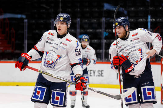 Linköpings Max Lindroth och Niko Ojamäki deppar