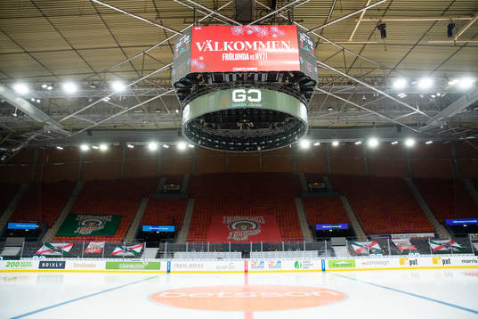 Scandinavium interiört innan ishockeymatchen i SHL mellan