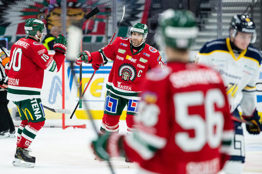 Frölundas Joel Lundqvist jublar