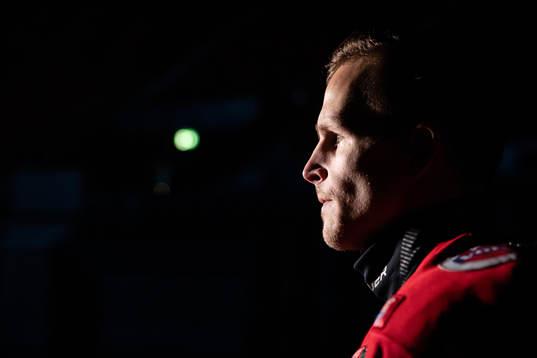 Frölundas Max Friberg innan ishockeymatchen i SHL mellan