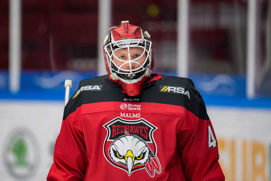 Malmö Redhawks målvakt Alfred Hallin