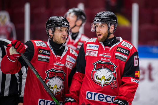 Malmö Redhawks Adam Johnson och Quinton Howden