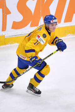Arvid Costmar of Sweden skates