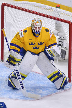 Jesper Wallstedt of Sweden watches the play