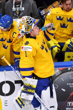 Jesper Wallstedt of Sweden takes a drink