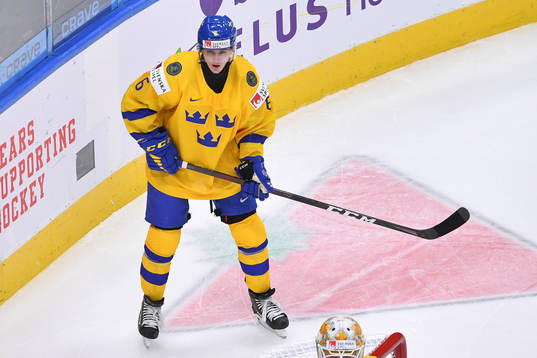 Ludvig Hedström of Sweden watches the play