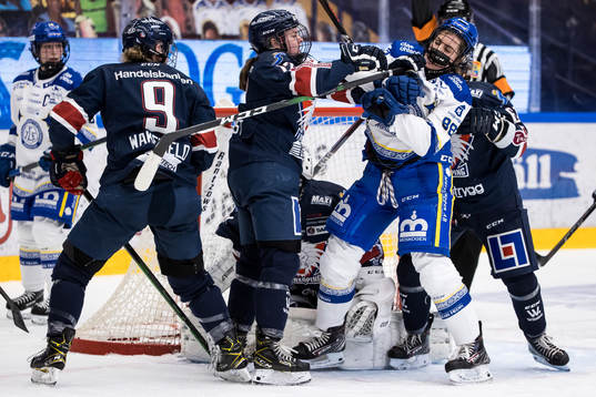 Linköpings Shannon Sigrist och Leksands Ella Albinsson i