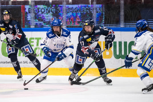 Leksands Emelie Berlin och Linköpings Shannon Sigrist