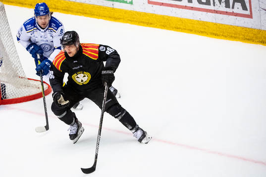 Leksands Johan Fransson och Brynäs Jaedon Descheneau