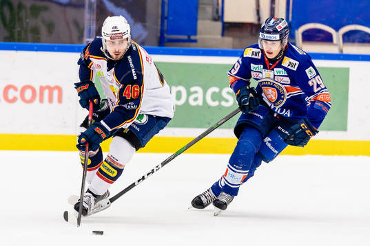 Djurgårdens Albin Grewe och Växjös Pontus Holmberg