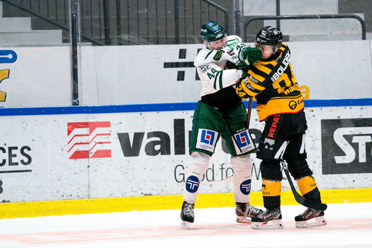 Färjestads Jacob Peterson och Skellefteås Andreas Wingerli