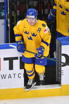 Tobias Björnfot of Sweden steps