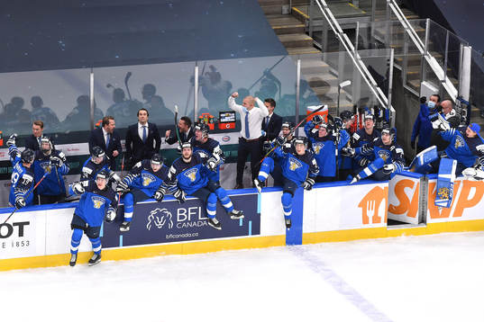 Team Finland celebrates their victory