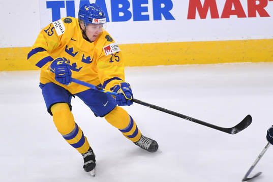 Simon Holmström of Sweden skates
