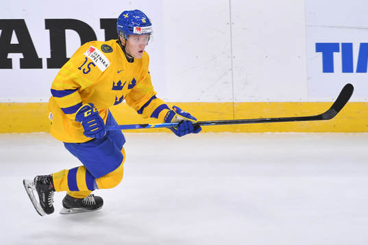 Simon Holmström of Sweden skates