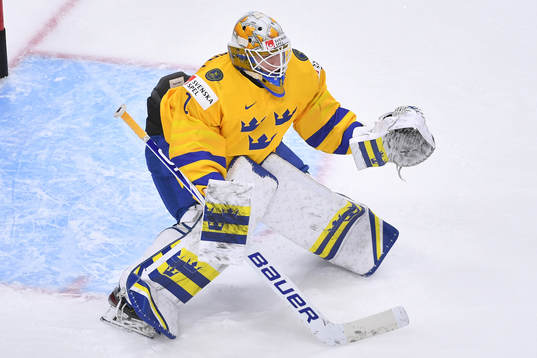 Jesper Wallstedt of Sweden watches the play