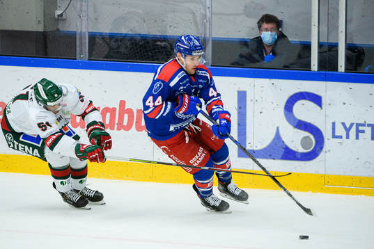 Frölundas Mats Rosseli Olsen och Oskarshamns Nolan Zajac