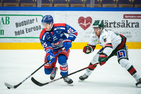 Oskarshamns Jan Ordos och Frölundas Filip Johansson