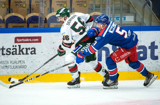 Frölundas Jonathan Sigalet  och Oskarshamns Max Veronneau
