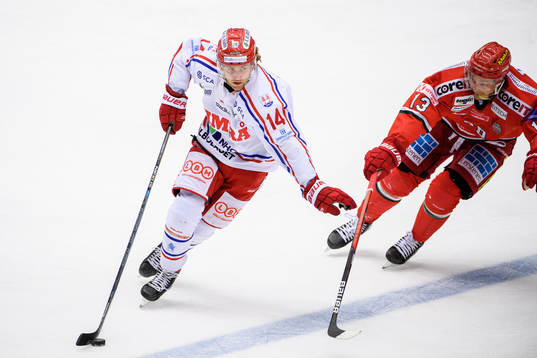 Timrås Albin Carlson och Modos Johan Harju
