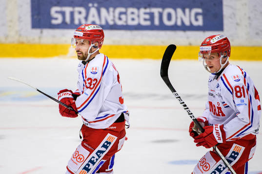 Timrås Albin Lundin och Jens Lööke jublar