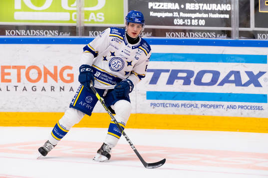 Leksands Alexander Lundqvist innan ishockeymatchen i SHL