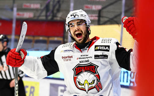 Malmö Redhawks Joseph Veleno jublar