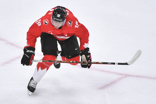 Quinton Byfield of Canada skates