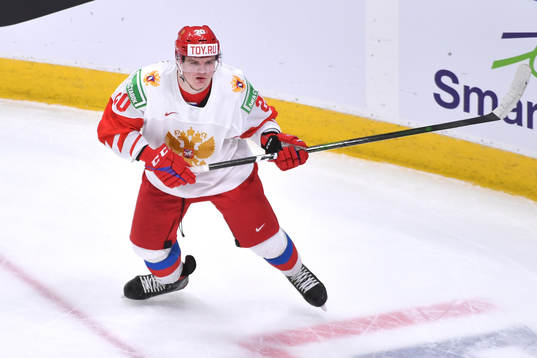Kirill Kirsanov of Russia skates