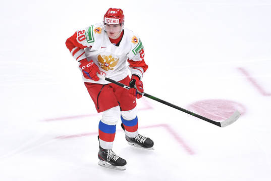 Kirill Kirsanov of Russia skates