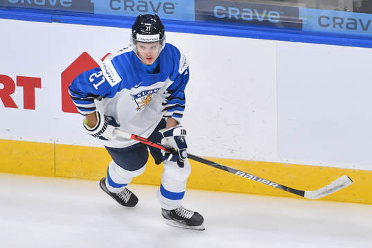Mikael Pyyhtia of Finland participates in warm up