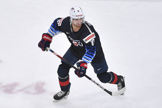 Matthew Beniers of USA participates in warm up