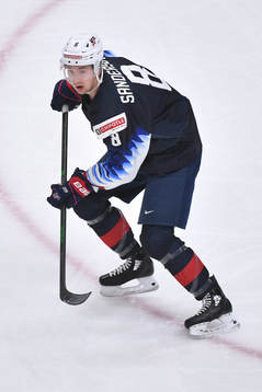 Jake Sanderson of USA skates