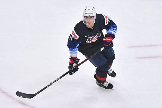 Brock Faber of USA skates