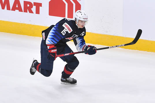 Alex Turcotte of USA skates