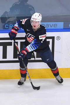 Jackson LaCombe of USA skates
