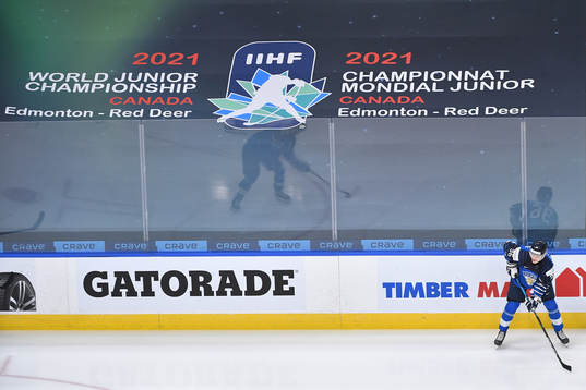 Benjamin Korhonen of Finland participates in warm up