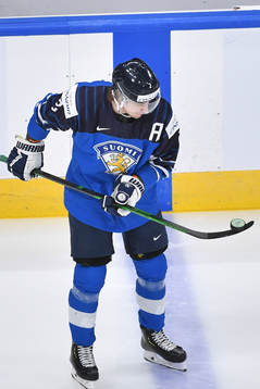 Santeri Hatakka of Finland participates in warm up