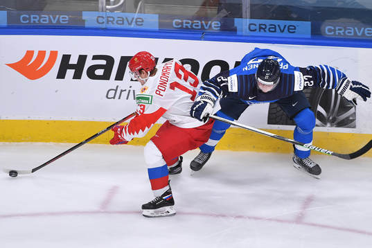 Juuso Parssinen of Finland misses his check